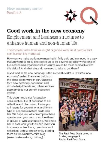 Booklet 2: Good work in the new economy